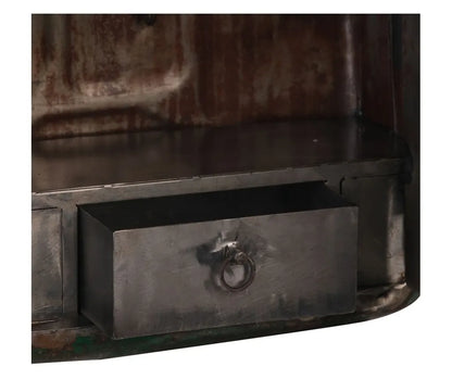 Sleutelkast met lamp "PetrolCan" roest / 45x46cm