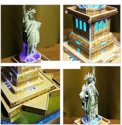 Cubic Fun 3D Puzzel Statue of Liberty + LED Verlichting 37 Stukjes