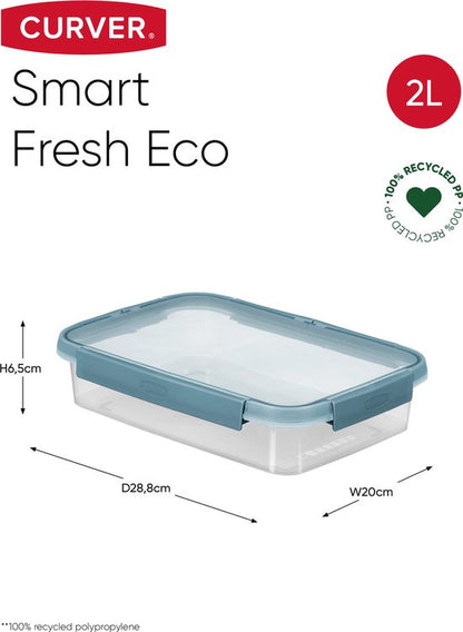 Curver Smart Fresh Vershouddoos Rechthoekig 2L Transparant/Grijs