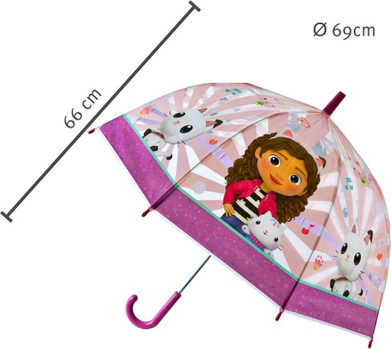 Gabbys Dollhouse Kinderparaplu 69 cm Paars