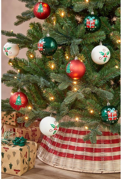 Kerstbal set 9 Meerkleurig