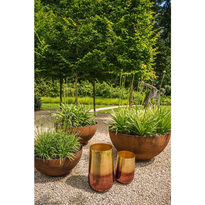 Messing plantenbak - tweekleurig - XL