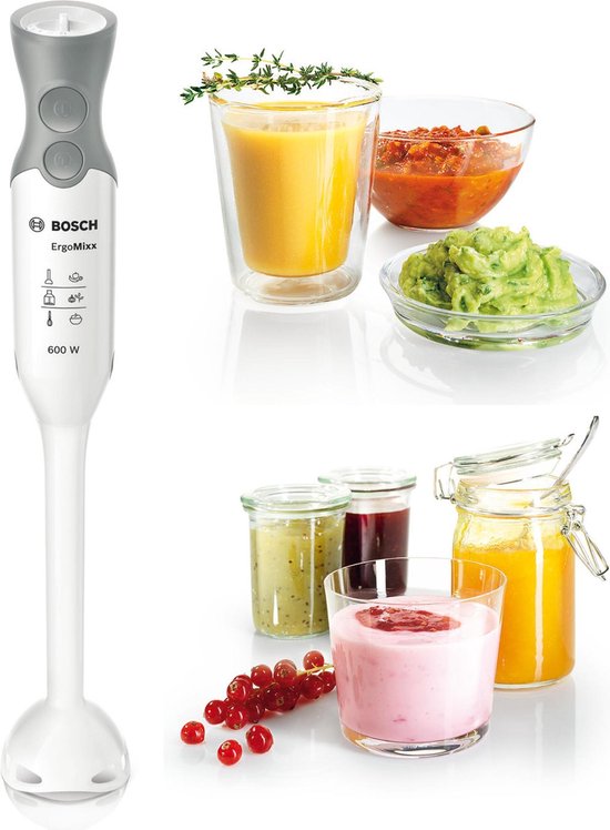 Bosch MSM66020 ErgoMixx Staafmixerset 600W Grijs/Wit