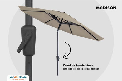 Parasol PAROS 300cm opdraai GRIJS