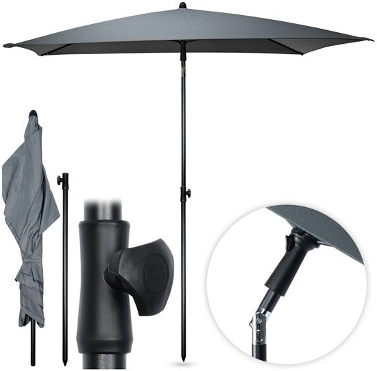 Parasol 125X200 cm Grijs