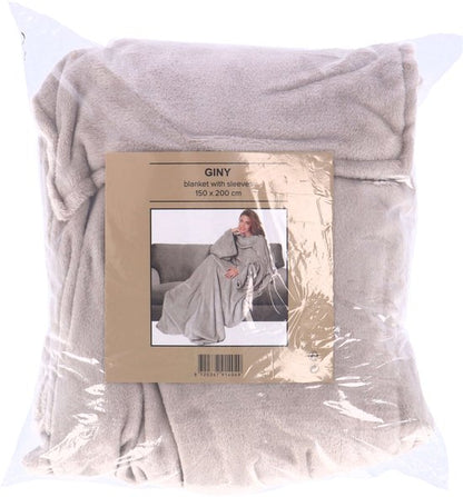 Giny Fleece Plaid met Mouwen 150x200 cm Pumice Stone