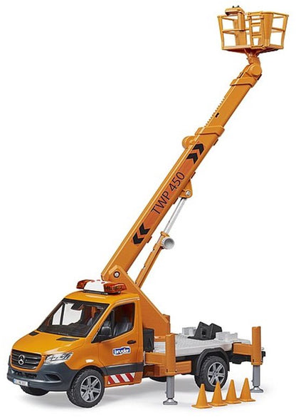 Bruder Vrachtwagen Mercedes-Benz Sprinter met Werkplatvorm