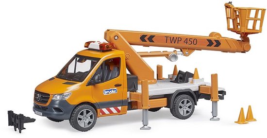 Bruder Vrachtwagen Mercedes-Benz Sprinter met Werkplatvorm