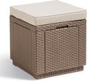 Cube Opbergpoef met Kussen Cappuccino