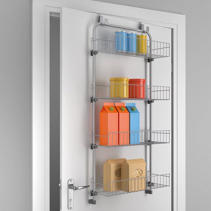 Metaltex Deurrek 4 Etages 17x45x103 cm Zilver/Metaal