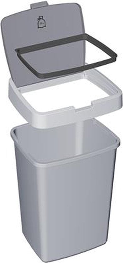 Sunware Delta afvalbak 25l  metaal/zwart