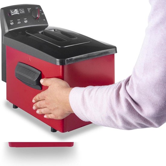 Fritel ST4153RED Friteuse 3L 2200W Rood/Zwart
