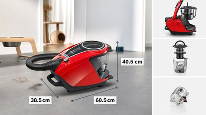 Bosch BGS7PET1 ProAnimal Stofzuiger Zonder Zak 800W Rood/Zwart