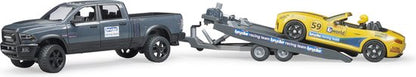 Bruder 02504 RAM Power Wagon en Roadster Bruder Racing Team + Figuur 1:16