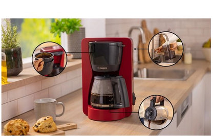 Bosch TKA2M114 Koffiemachine Rood/Grijs
