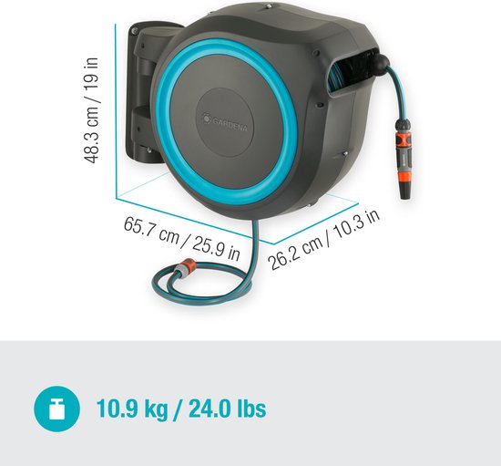 Gardena Wand-slangenbox auto RollUp 25m
