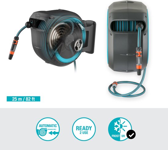 Gardena Wand-slangenbox auto RollUp 25m