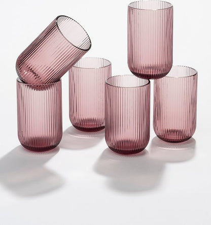 Merlot drinkglas set van 6 450ml Roze/Paars