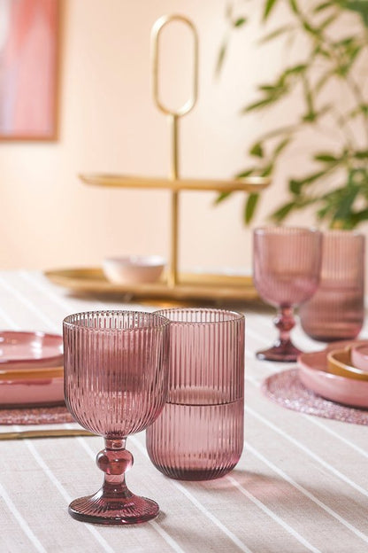 Merlot drinkglas set van 6 450ml Roze/Paars