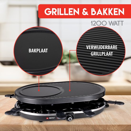 Gourmetset Raclette 8 Personen
