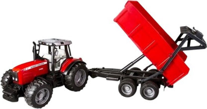 Bruder Massey Ferguson 7480 Tractor met Aanhanger