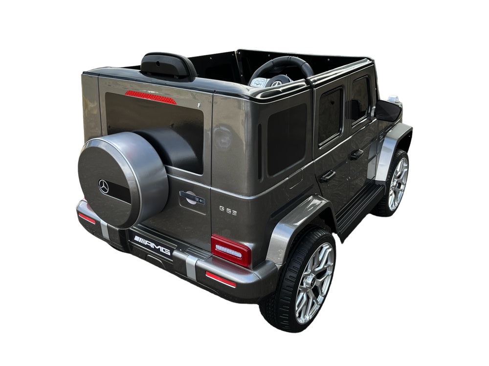 Mercedes G63, 12 Volt Kinder Accu Auto, Rubberen Banden, Leder Zitje En Meer!