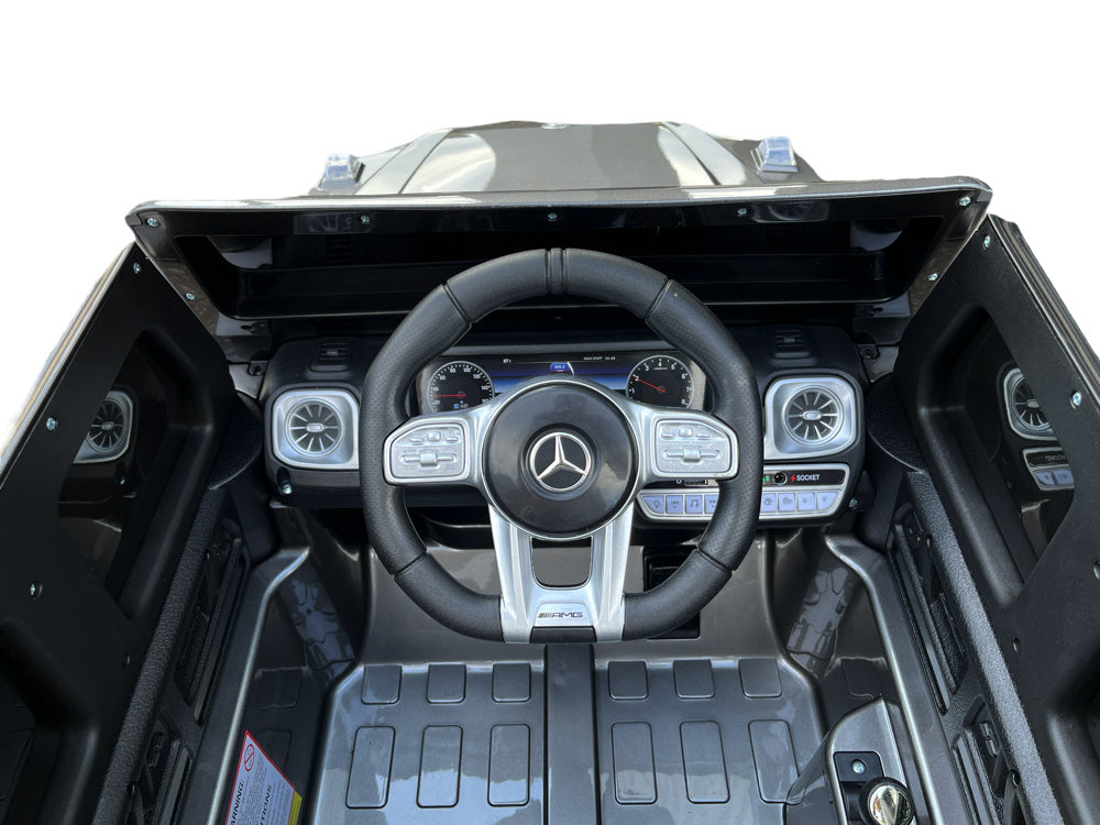 Mercedes G63, 12 Volt Kinder Accu Auto, Rubberen Banden, Leder Zitje En Meer!