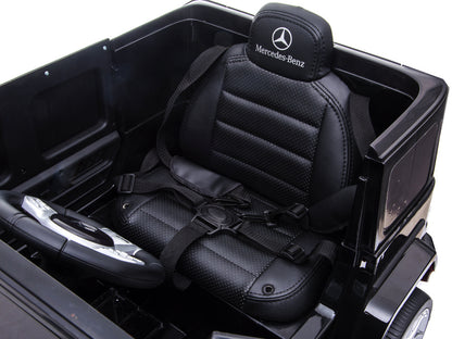 Mercedes G63, Kinderauto Met Lithium Accu, Rubberen Banden, Leder Zitje