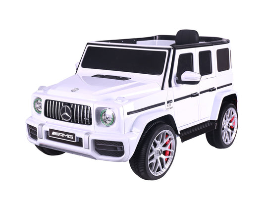 Mercedes G63, Kinderauto Met Lithium Accu, Rubberen Banden, Leder Zitje
