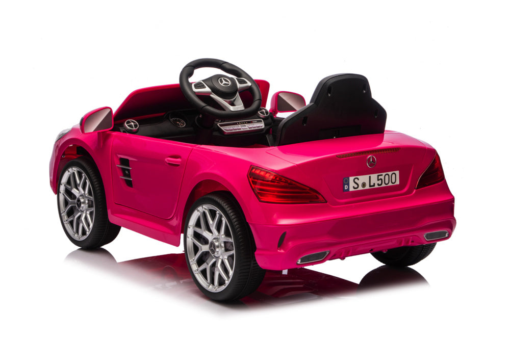 Mercedes Sl500, 12 Volt Elektrische Kinderauto Met Een Lithium Accu, Rubberen Banden, Leder Zitje En Meer!