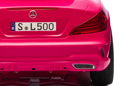 Mercedes Sl500, 12 Volt Elektrische Kinderauto Met Een Lithium Accu, Rubberen Banden, Leder Zitje En Meer!