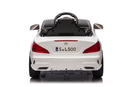 Mercedes Sl500, 12 Volt Elektrische Kinderauto Met Een Lithium Accu, Rubberen Banden, Leder Zitje En Meer!