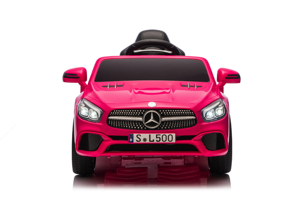 Mercedes Sl500, 12 Volt Elektrische Kinderauto Met Een Lithium Accu, Rubberen Banden, Leder Zitje En Meer!