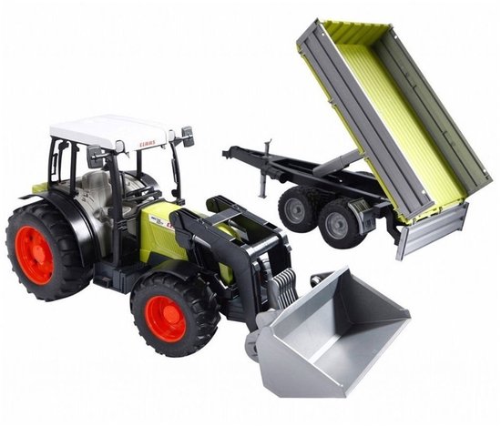 Bruder 2112 Claas Nectis 267 F met Voorlader + Aanhanger 65,5x12,9x15 cm