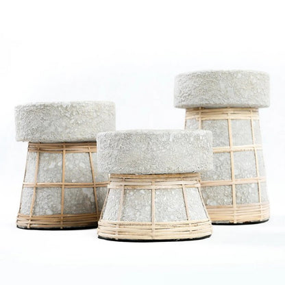 Serene Kaarsenhouder - Beton Naturel - L