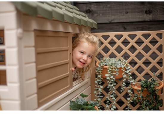 Dolu Tuin Speelhuis Met Accessoires Wit/Grijs 140X127X107.5Cm