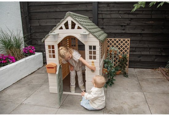 Dolu Tuin Speelhuis Met Accessoires Wit/Grijs 140X127X107.5Cm
