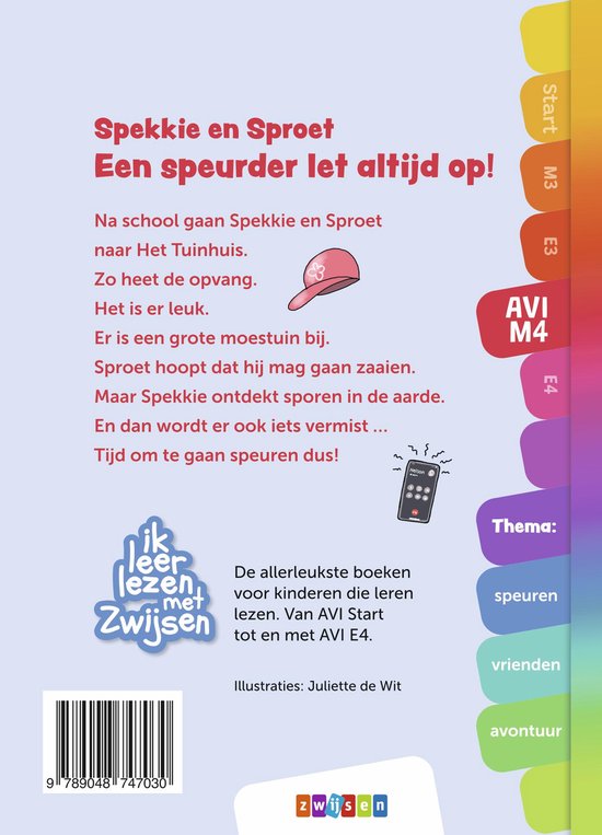 Zwijsen Boek AVI M4 Spekkie en Sproet Een Speurder Let Altijd Op!