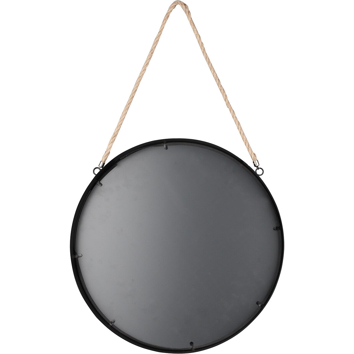 Wandspiegel Ø40cm Zwart