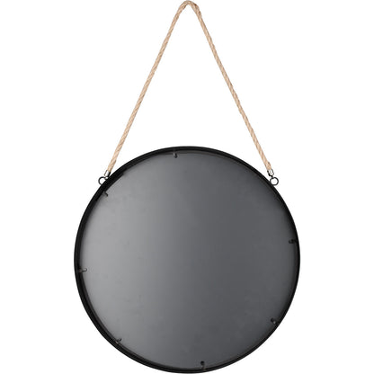 Wandspiegel Ø40cm Zwart