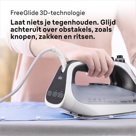 Braun SI7149WB WT/ZW TexStyle7 Pro Stoomstrijkijzer Zwart/Wit