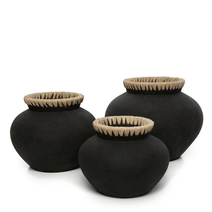Styly Vaas - Zwart Naturel - L