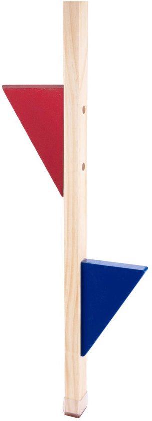 Houten stelten met gekleurde voetsteun set van 2