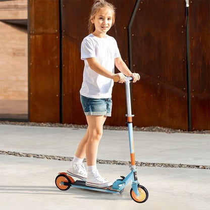 Xq Max Opvouwbare Step Met Voetrem - Blauw Met Oranje