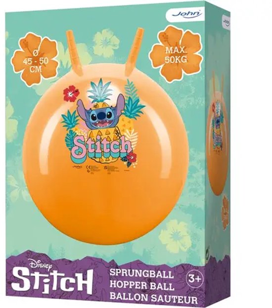 Disney Stitch Skippybal 50 cm Oranje