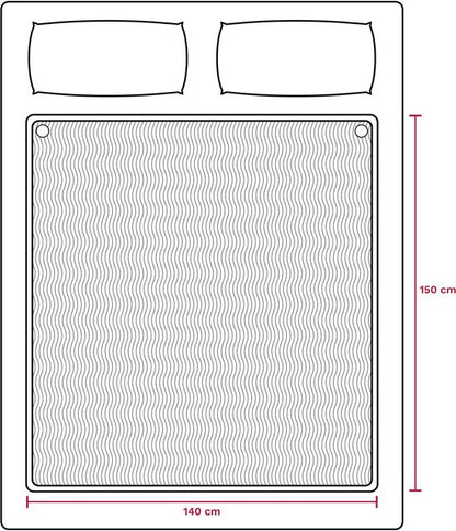Inventum HN5211L 2 Persoons Elektrische Deken 150x140 cm Lichtblauw/Fleece