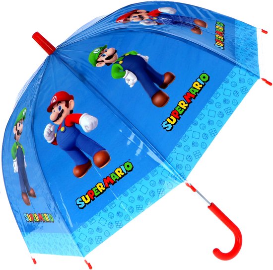 Super Mario Kinderparaplu 69 cm Blauw