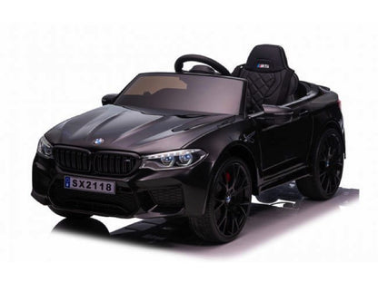 Bmw M5,Lithium, Leder Zitje, Rubberen Banden, Kinder Accu Auto!