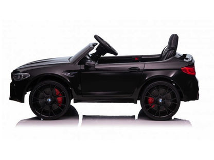 Bmw M5,Lithium, Leder Zitje, Rubberen Banden, Kinder Accu Auto!