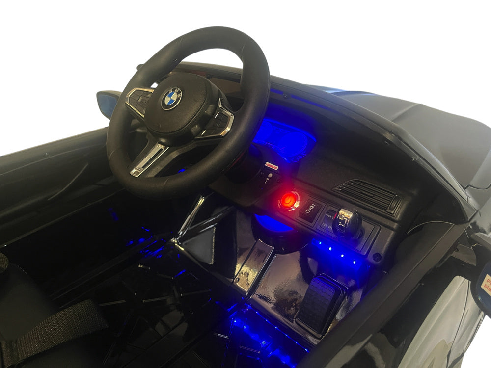 Bmw M5,Lithium, Leder Zitje, Rubberen Banden, Kinder Accu Auto!